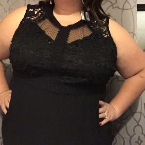 Lace tank top plus size